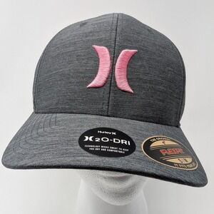 Hurley H2O-Dri Cutback Hat Grey Pink Flexfit S/M HIHM0073-SM